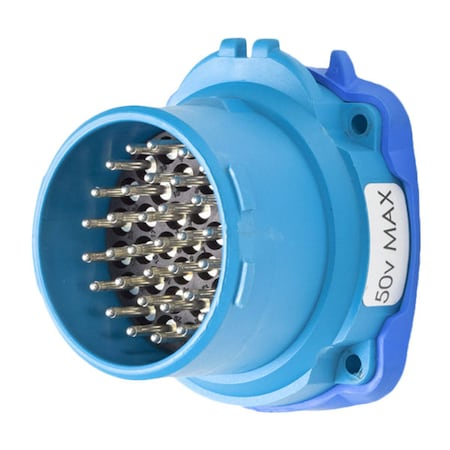 Meltric Pin & Sleeve Inlet, 8 A, 480V AC/130V DC, 36 Pole, Spring Clamp Terminals Wire Connection Type Blue 63-C8003